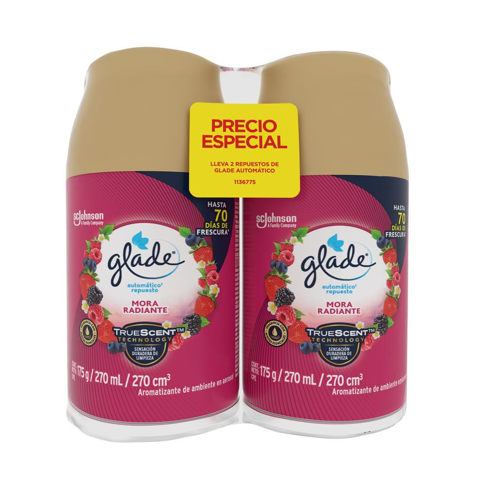 Ambientador GLADE automático repuesto alegría floral (540  ml) img #1