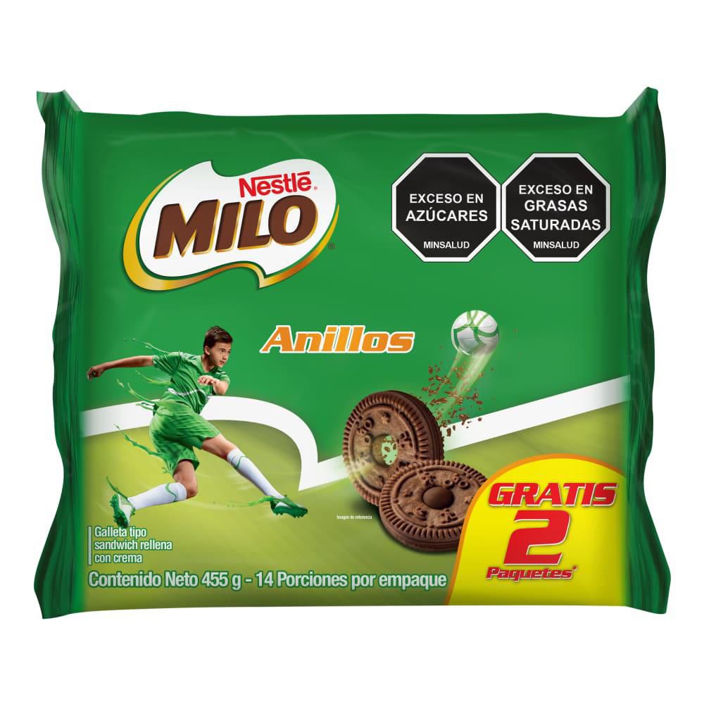 Galletas MILO relleno crema x14 paquetes (455  gr) img #2