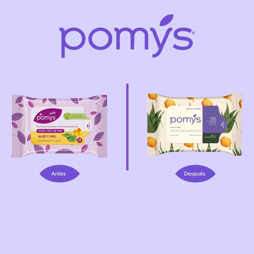Toallitas desmaquillantes POMYS aloe y miel (28  und) img #2