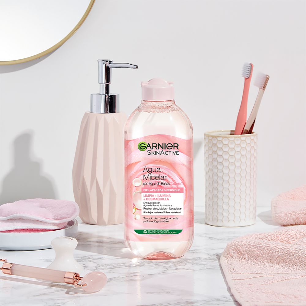 Agua micelar GARNIER SKIN ACTIVE con agua de rosas (400  ml) img #4