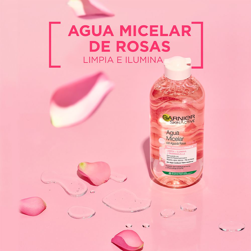 Agua micelar GARNIER SKIN ACTIVE con agua de rosas (400  ml) img #5
