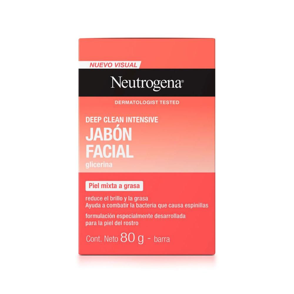 Jabón facial NEUTROGENA piel mixta a grasa (80  gr) img #2