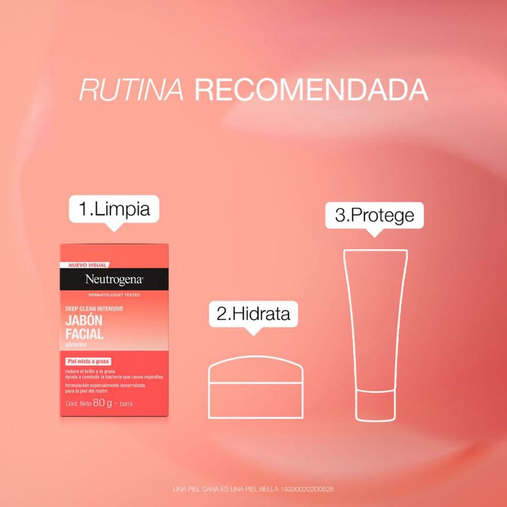 Jabón facial NEUTROGENA piel mixta a grasa (80  gr) img #5