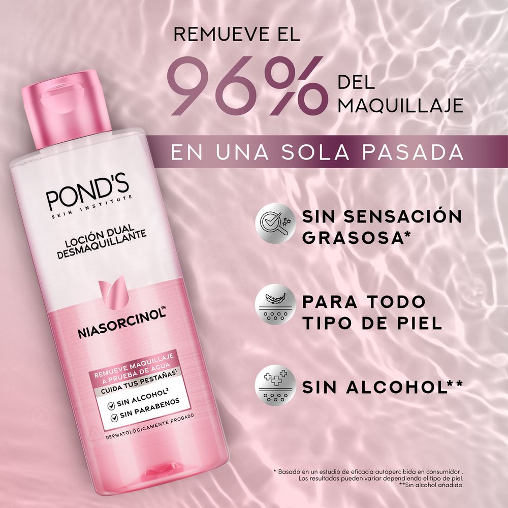 Loción desmaquillante PONDS dual niasorcinol (200  ml) img #3