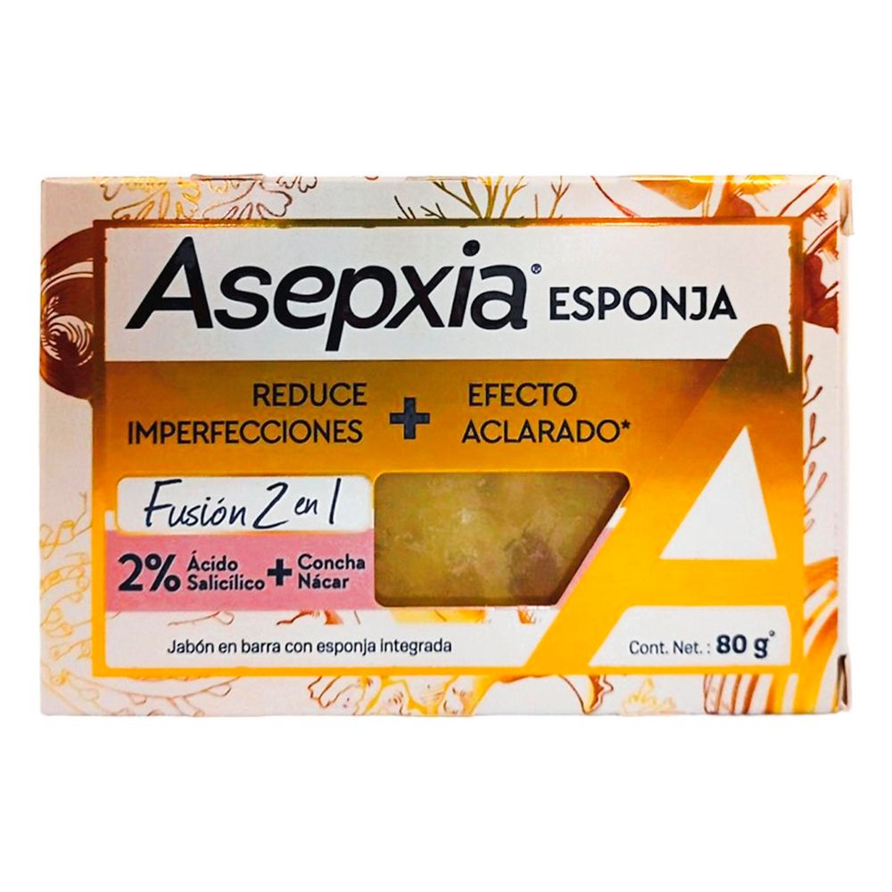 Jabón en barra ASEPXIA con esponja integrada (80  gr) img #1