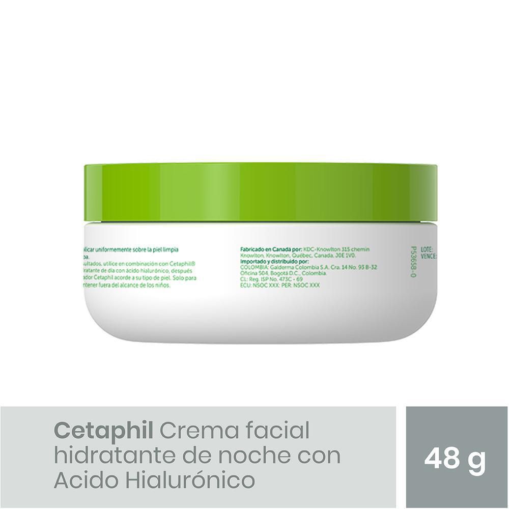 Hidratante facial CETAPHIL noche con ácido hialurónico (48  gr) img #2