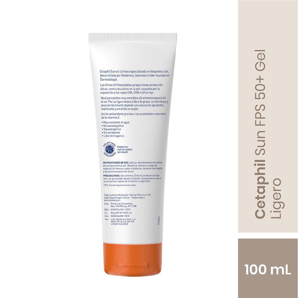 Protector solar CETAPHIL sun gel tubo FPS 50+ (100  ml) img #2