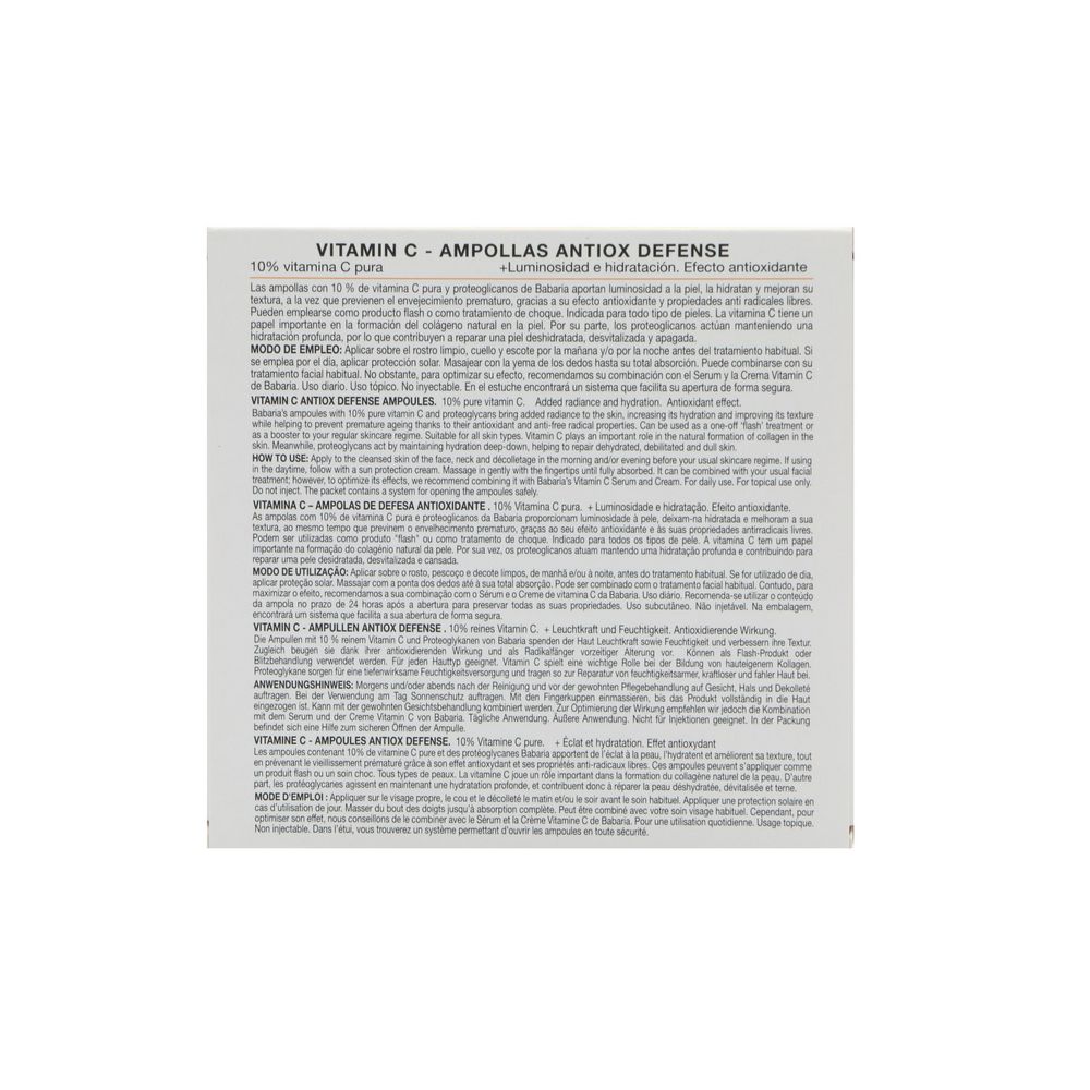 Ampollas antiox defense BABARIA 10% vitamina C pura (10  ml) img #5
