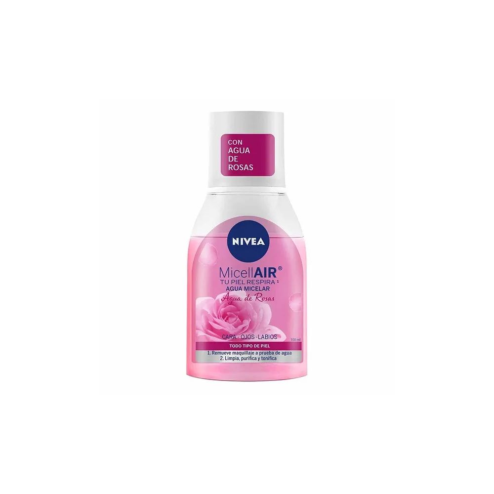Agua micelar NIVEA desmaquillante con agua de rosas (100  ml) img #1