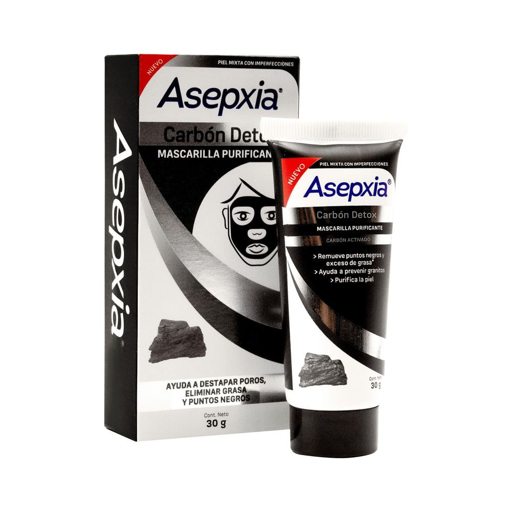 Mascarilla ASEPXIA purificante carbón detox (30  gr) img #2