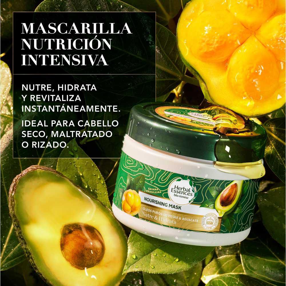 Mascarilla capilar HERBAL ESSENCES BIO RENEW nutre e hidrata con aguacate (300  ml) img #2