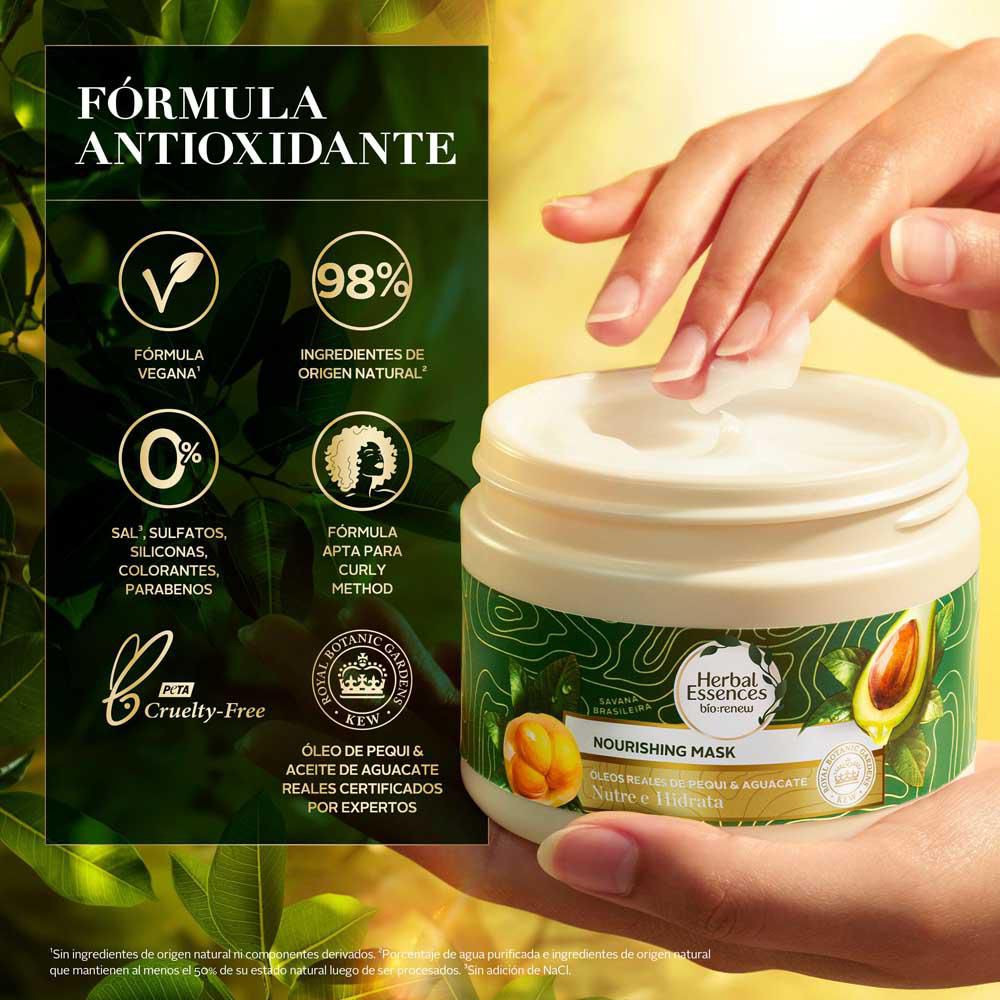 Mascarilla capilar HERBAL ESSENCES BIO RENEW nutre e hidrata con aguacate (300  ml) img #6
