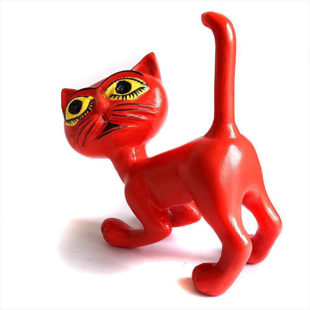 Figura Decorativa Gato Rojo. Egg Productos De Paz. img #4