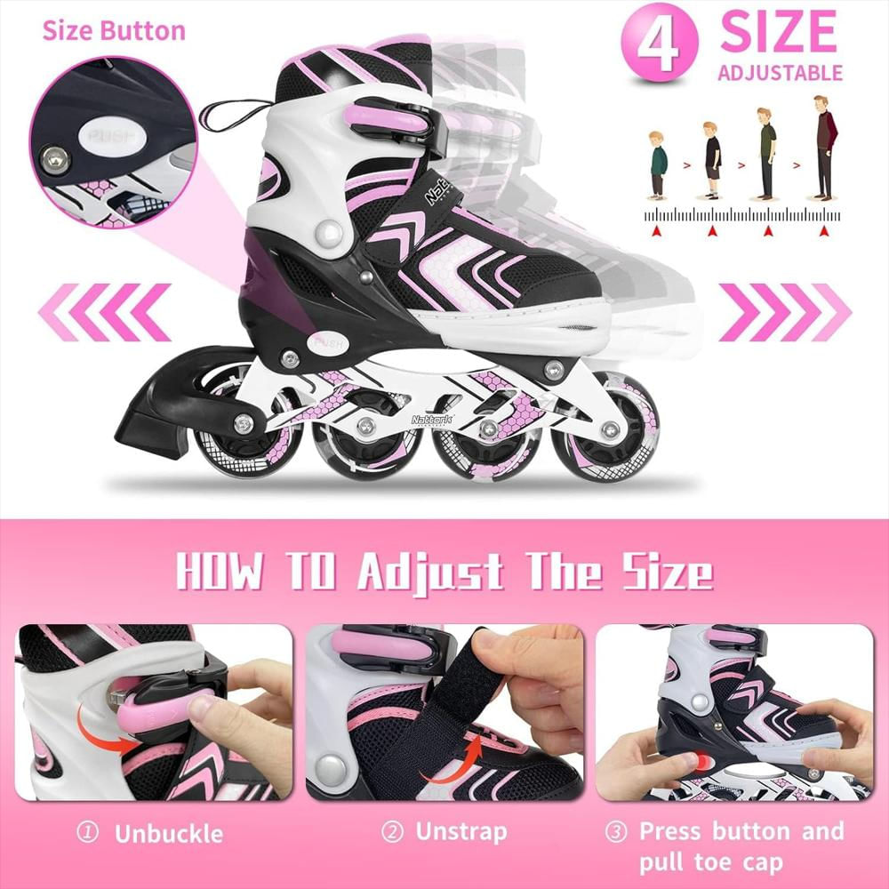 Patines En Línea Ajustables Tallas S/M/L img #4