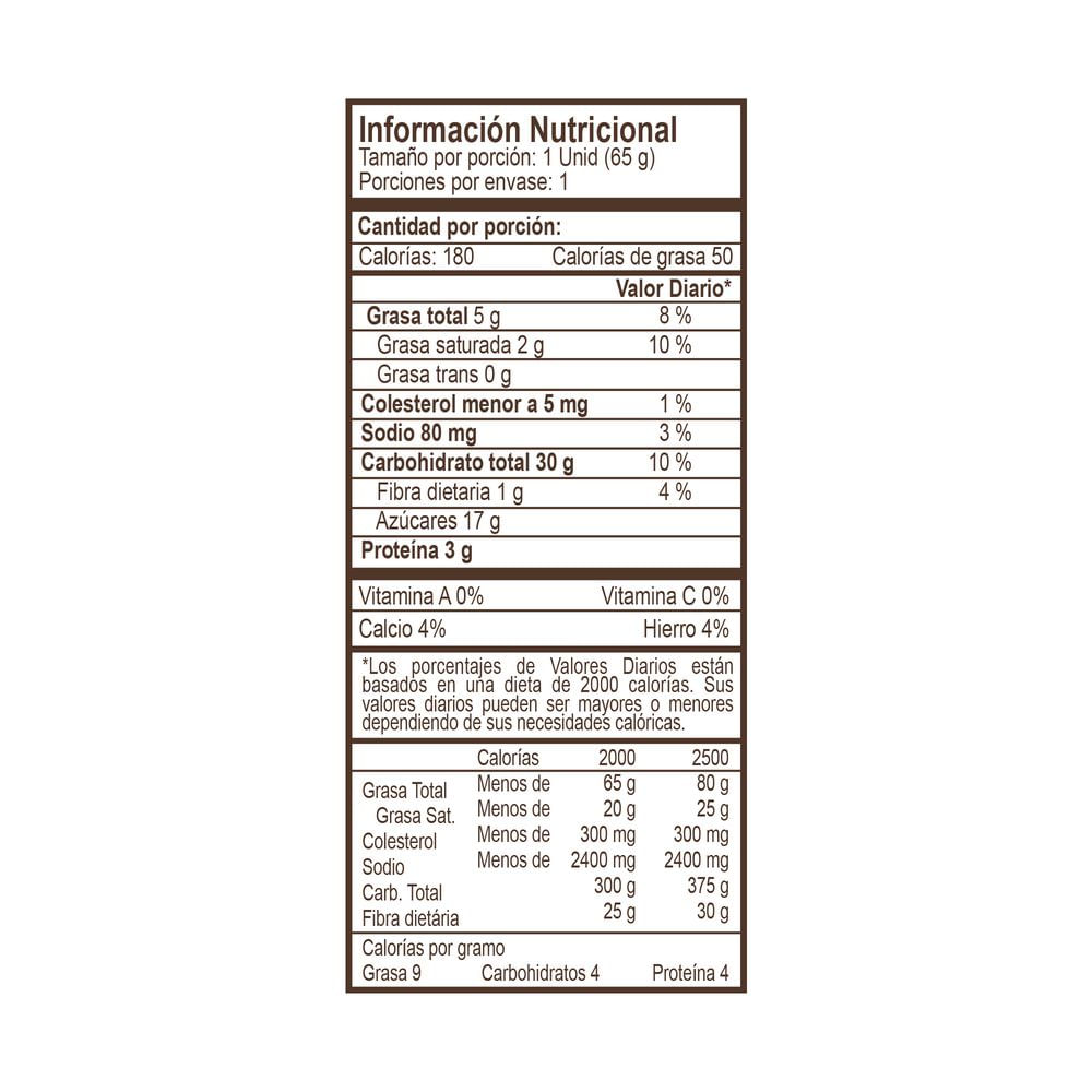 Galleta con helado CREM HELADO vainilla pasas (65  gr) img #2