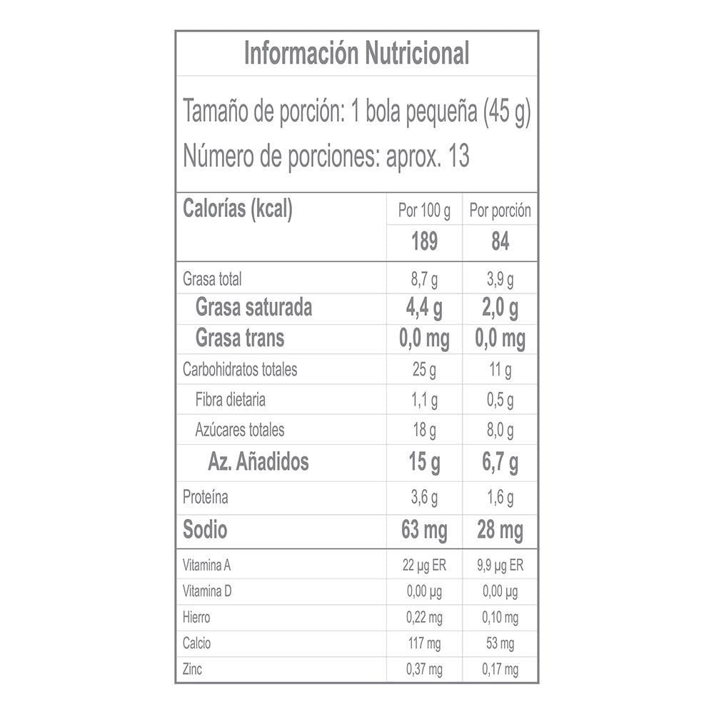 Helado COLOMBINA ron con pasas (600  gr) img #3