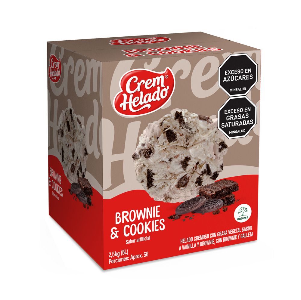 Helado CREM HELADO brownie y cookies (2500  gr) img #1