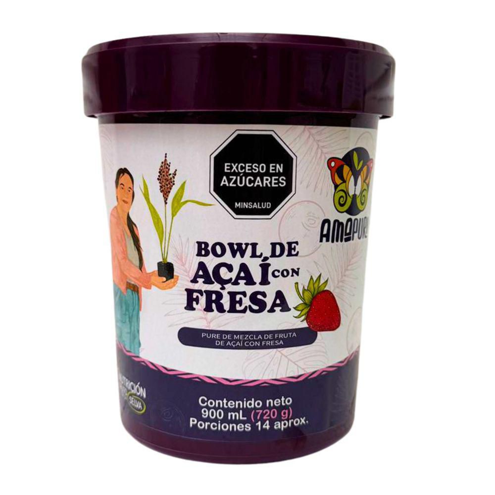 Puré de frutas AMAPURI mezcla de acaí con fresa (720  gr) img #1