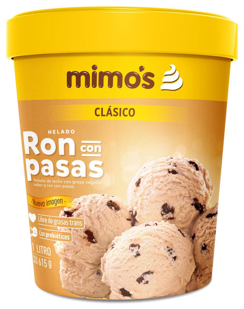 Helado MIMOS sabor ron con pasas (615  gr) img #1