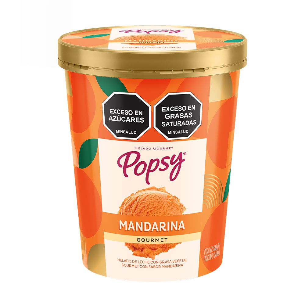 Helado POPSY sabor mandarina gourmet (600  gr) img #1