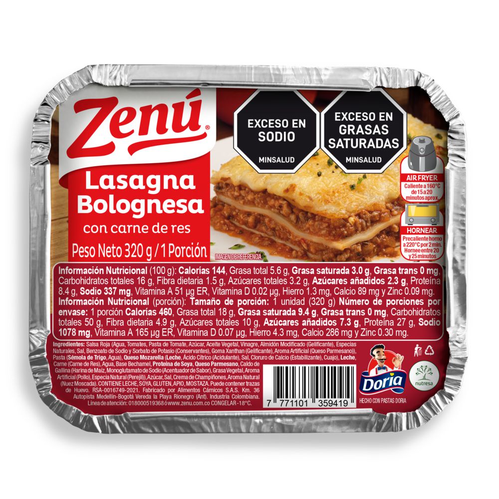 Lasaña ZENU con carne (320  gr) img #2
