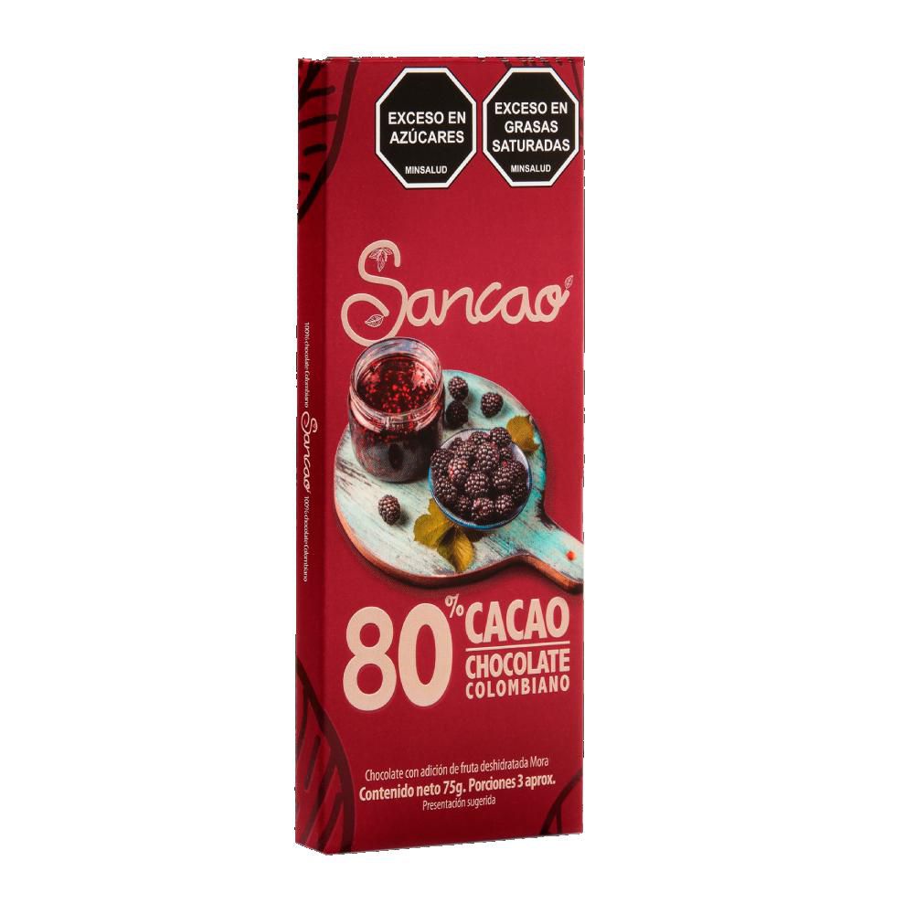 Barra de chocolate SANCAO 80% cacao (75  gr) img #1