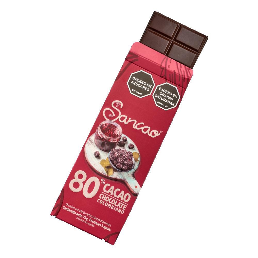 Barra de chocolate SANCAO 80% cacao (75  gr) img #2