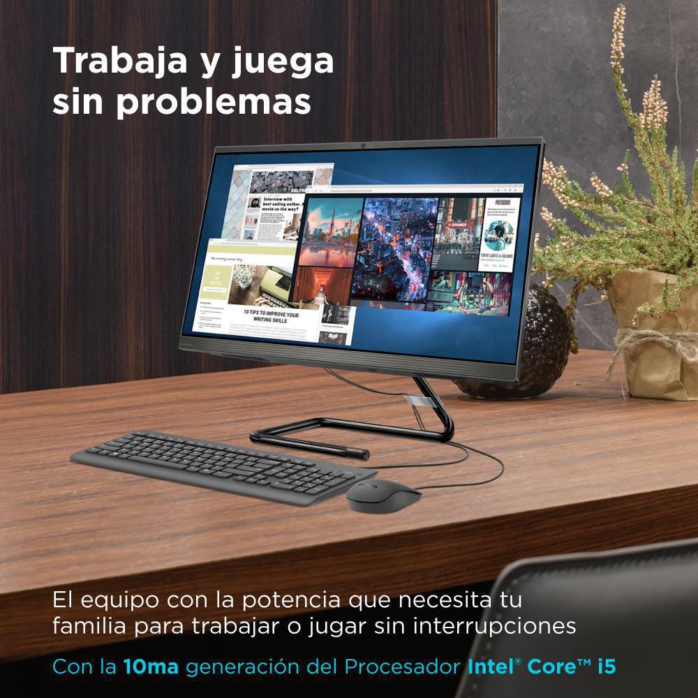 All In One LENOVO AIO 3 Intel Core i5 10400T RAM 8 GB 1 TB HDD + 256 GB SSD AIO 3 24IMB05 img #3