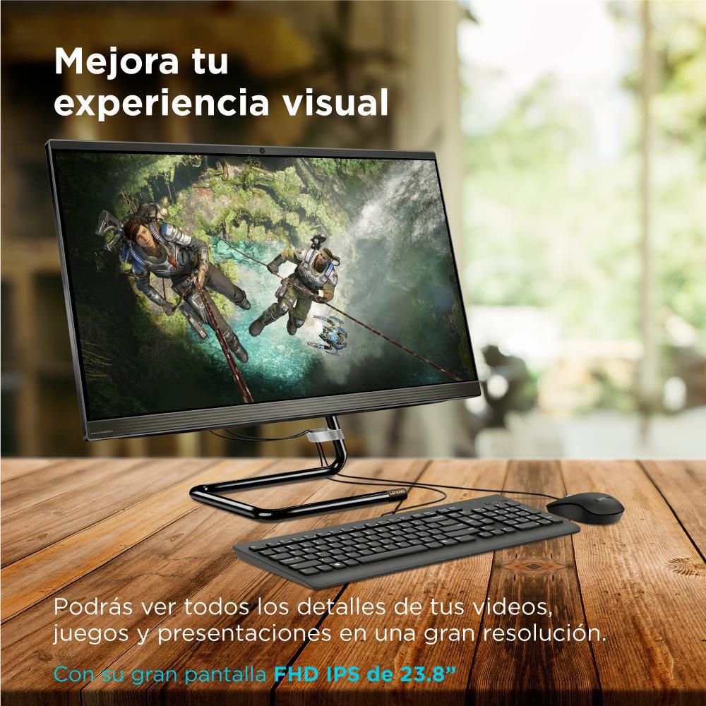 All In One LENOVO AIO 3 Intel Core i5 10400T RAM 8 GB 1 TB HDD + 256 GB SSD AIO 3 24IMB05 img #5