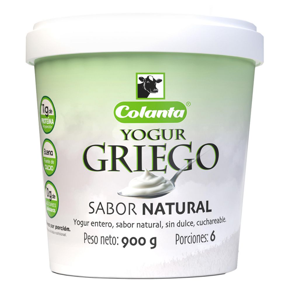 Yogurt griego COLANTA sabor natural cuchareable (900  gr) img #1
