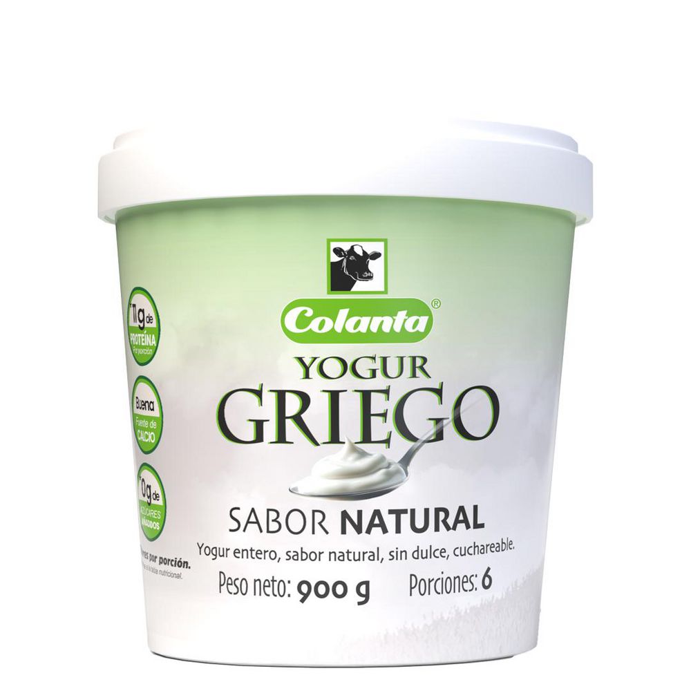 Yogurt griego COLANTA sabor natural cuchareable (900  gr) img #2