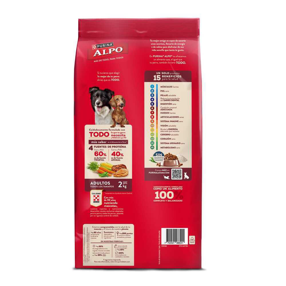 Comida para perros ALPO adultos con cereales y vegetales (2000  gr) img #3