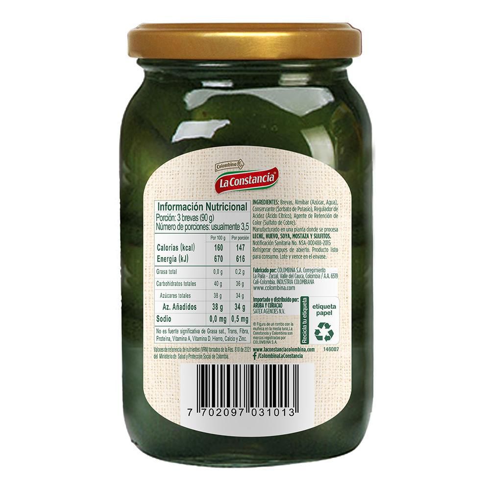 Dulce LA CONSTANCIA con brevas 100 naturales (330  gr) img #2