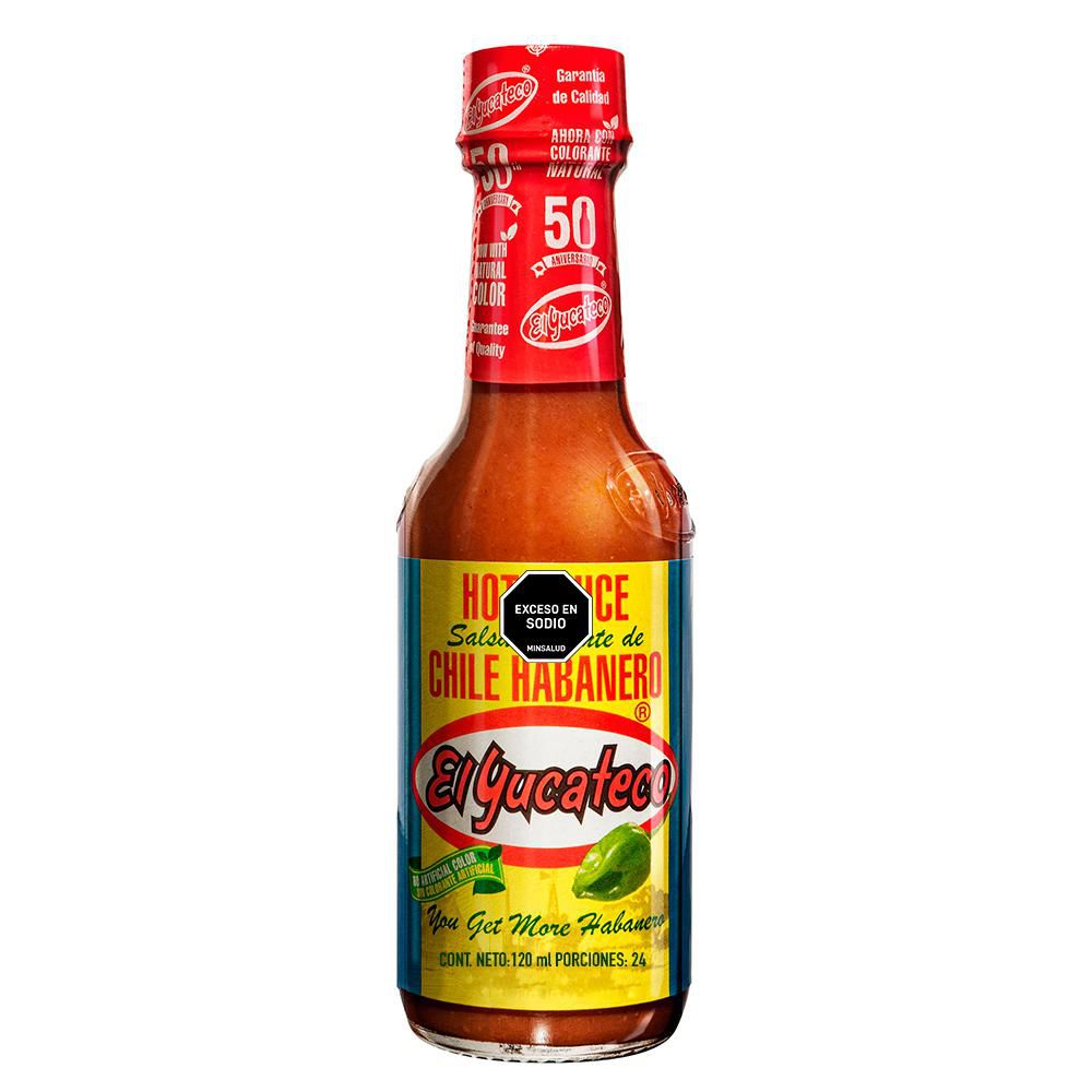 Salsa de chile EL YUCATECO MARCA EXCLUSIVA habanero (120  ml) img #1