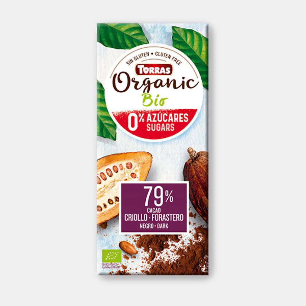 Chocolates TORRAS orgánico sin azúcar 79% cacao (100  gr) img #1