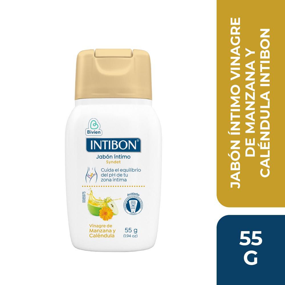 Jabón íntimo INTIBON vinagre de manzana y caléndula (55  gr) img #1