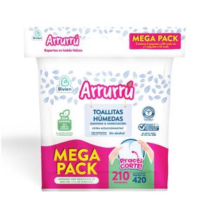 Toallitas húmedas ARRURRU suavidad y humectación (210 und)