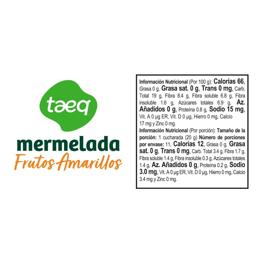 Mermelada TAEQ de frutos amarillos (220  gr) img #2