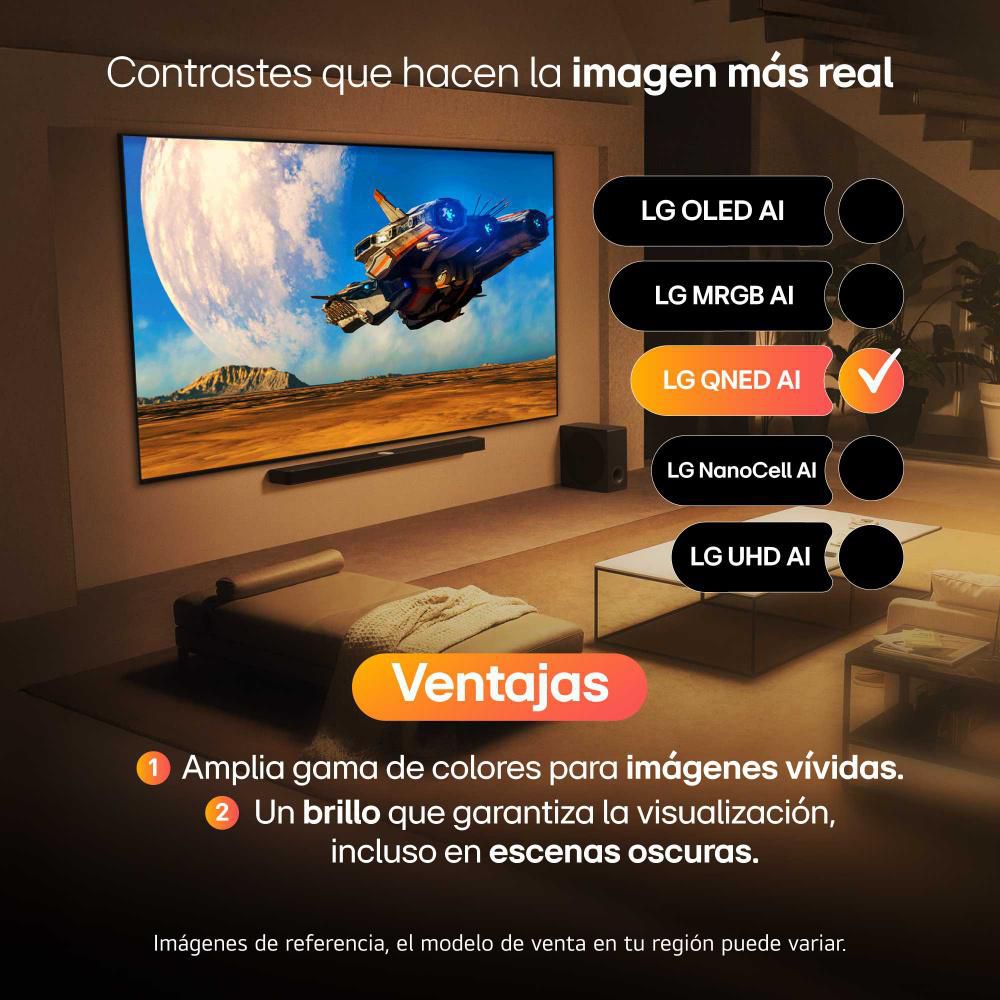 Televisor LG 55 pulgadas QNED Uhd4K Smart TV 55QNED80TSA img #3
