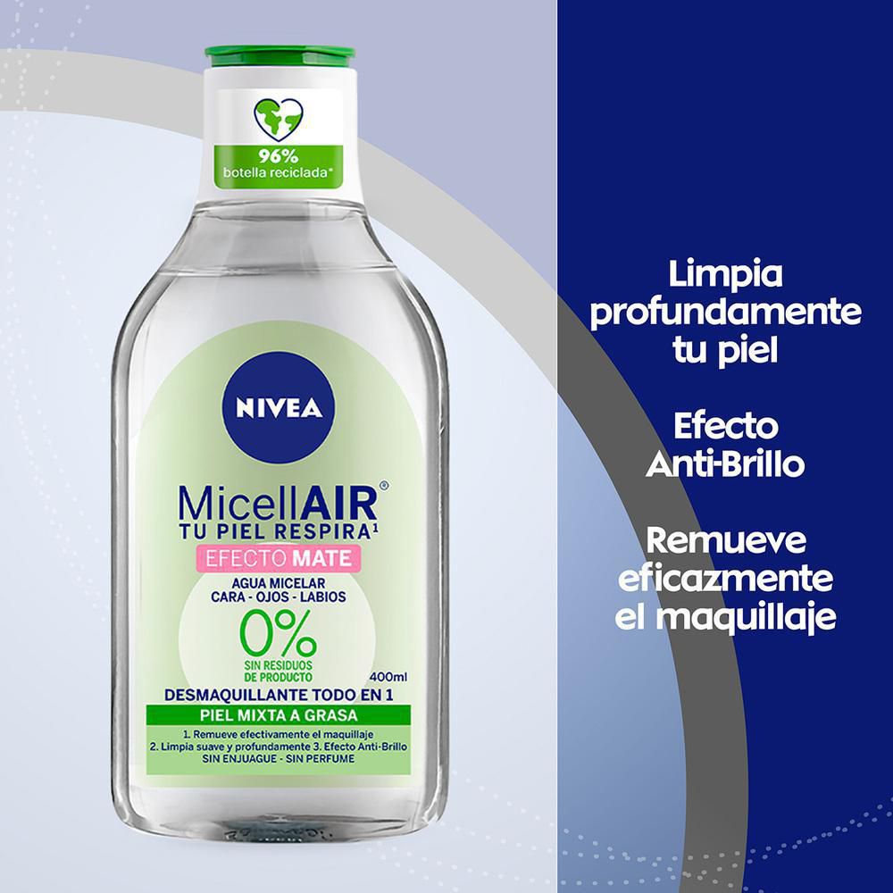 Agua micelar NIVEA desmaquillante efecto mate (400  ml) img #3