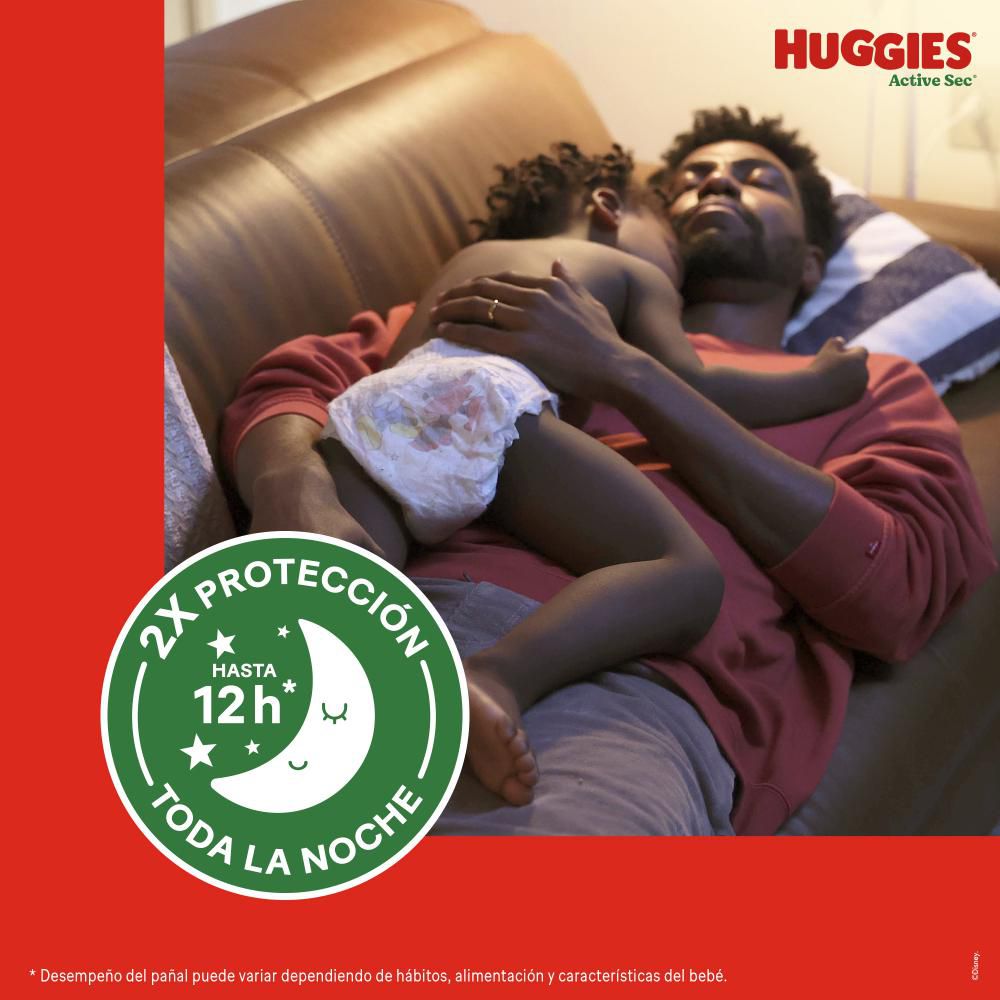 Pañales HUGGIES active sec talla XG (50  und) img #3