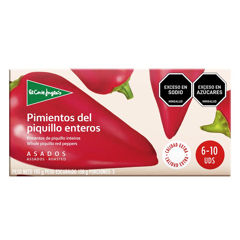 Pimientos EL CORTE INGLÉS MARCA EXCLUSIV enteros asados (150  gr) img #1