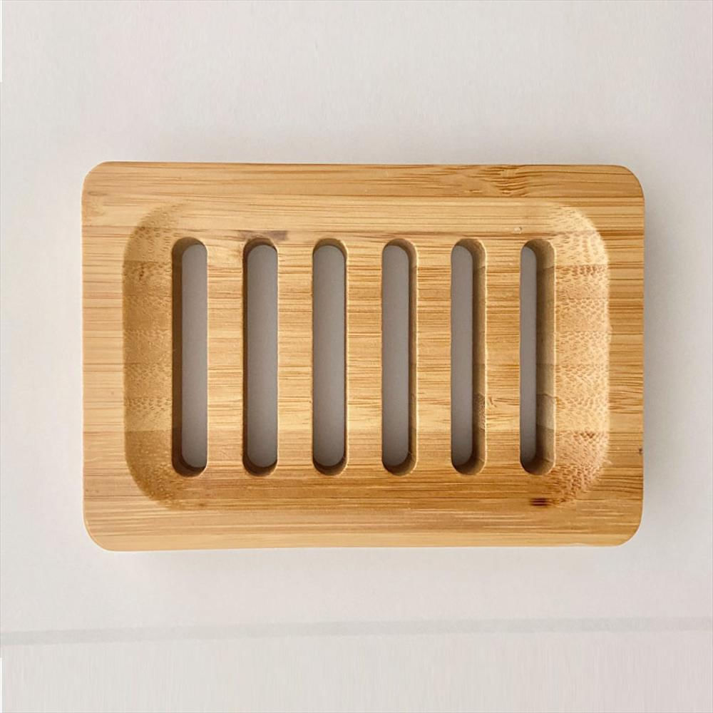 Jabonera De Bambú Ecológica Para Baño Con Drenaje img #2