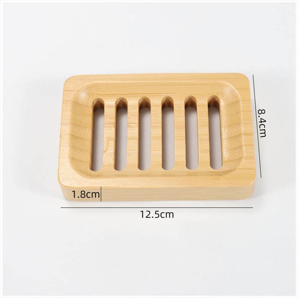 Jabonera De Bambú Ecológica Para Baño Con Drenaje img #4