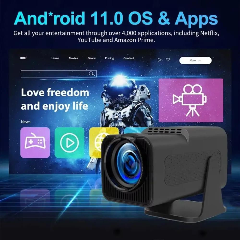 Proyector Mini Hy320 Ultra Hd 4K Wifi Android 12000 + Juegos img #4