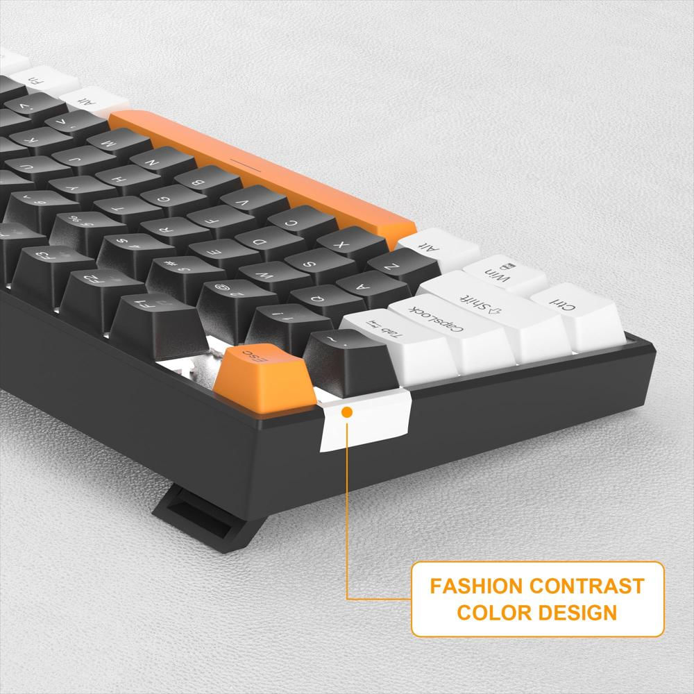 Teclado Gaming Magegee Usb C Con Retroiluminación Led Blanco Negro img #2