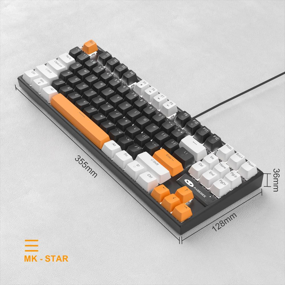Teclado Gaming Magegee Usb C Con Retroiluminación Led Blanco Negro img #3