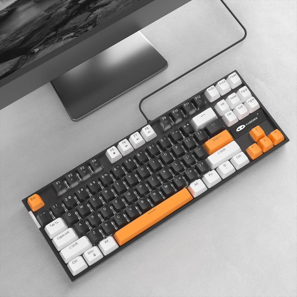 Teclado Gaming Magegee Usb C Con Retroiluminación Led Blanco Negro img #5
