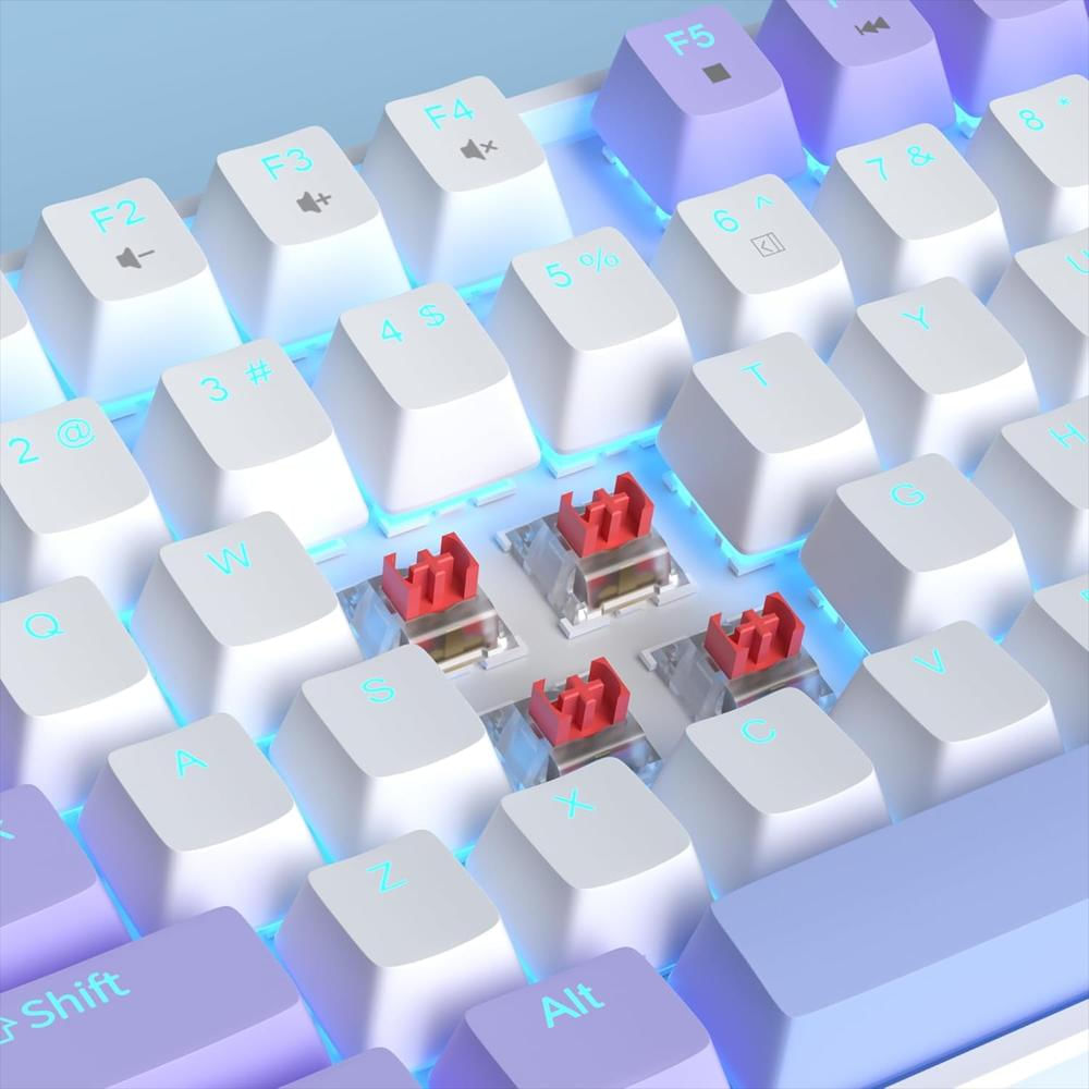 Teclado Mecánico Gaming Magegee 75% Tkl 87 Teclas Con Switches Azules img #3