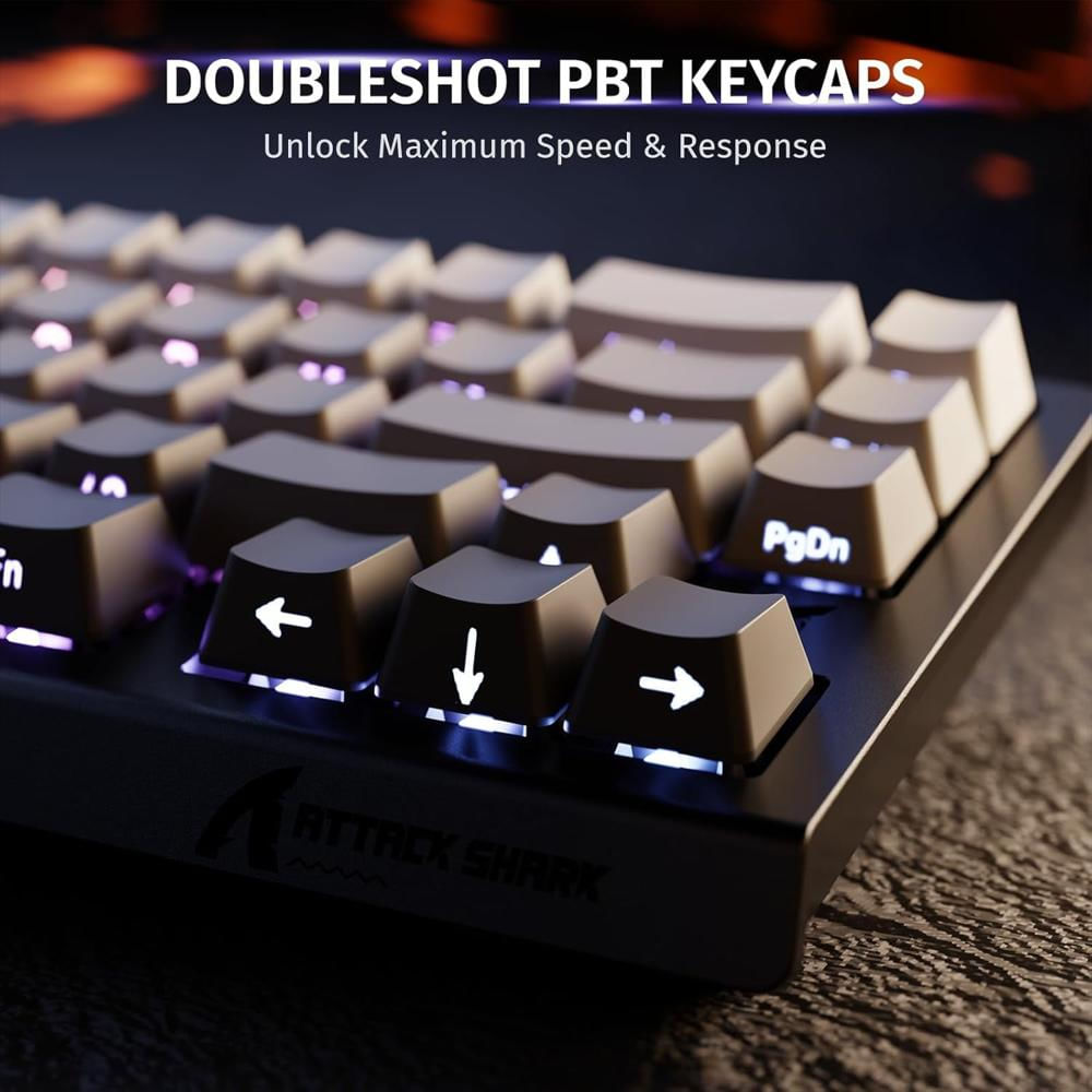 Teclado Magnético Gaming Attack Shark X68 He 60% 8Khz Rapid Trigger Con Cable img #4